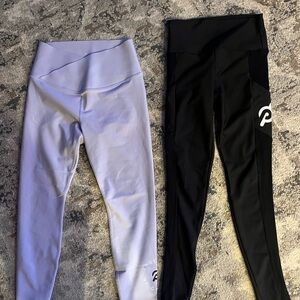 Peloton Women's Leggings Black and Lavender Size Medium